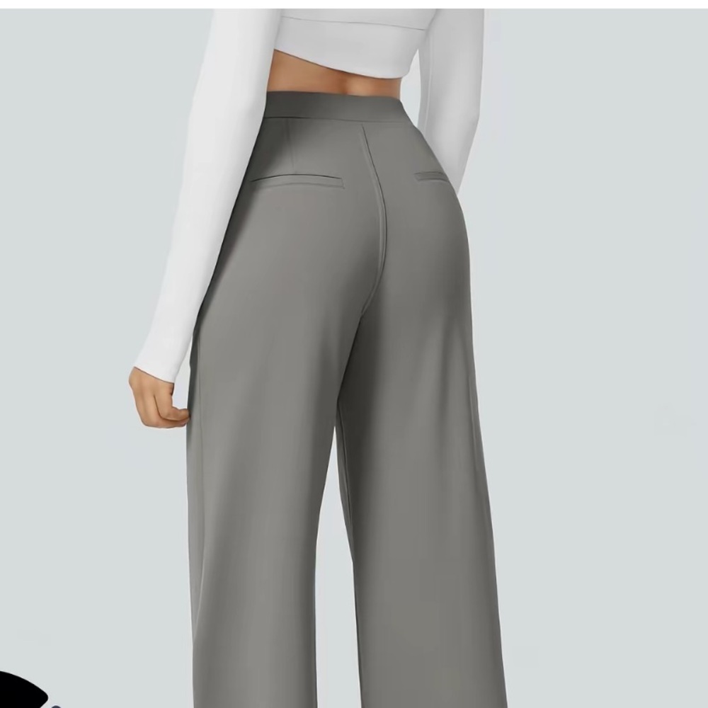 HALARA Flex High Waisted Plicated Silent Storm Gray Pants Regular